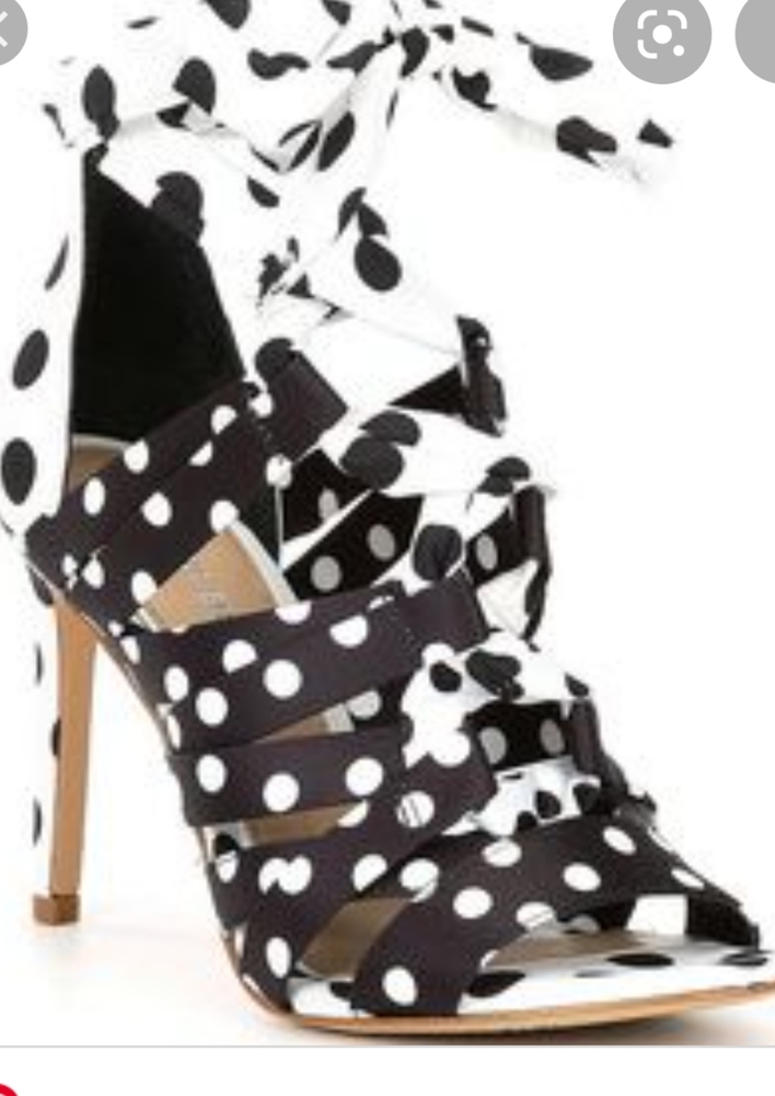 Gianni bini black and white polka dot ankle tie He